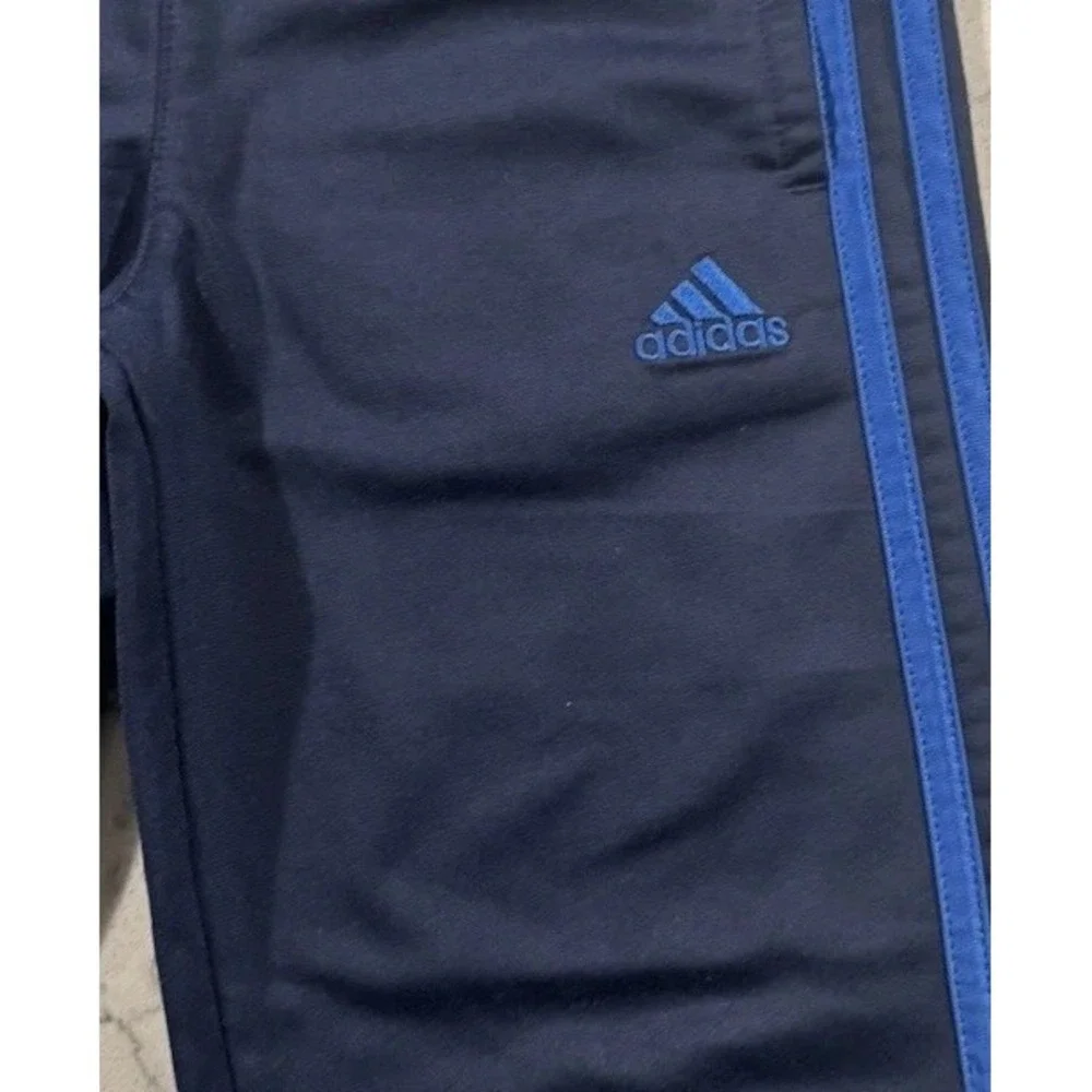 Adidas Track Pants Youth Boys 6 Navy Blue 3 Stripes Athletic Outdoor Athleisure